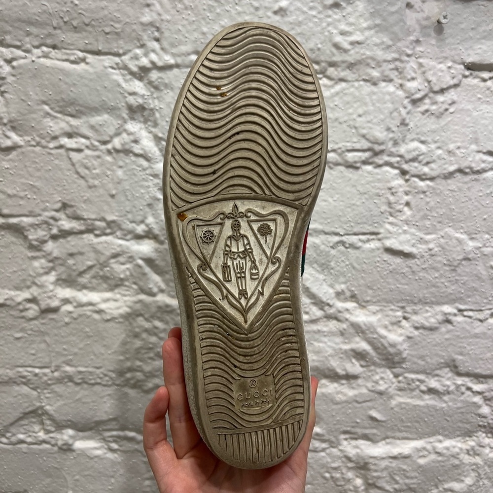 Gucci Ace White Leather Sneakers with Bee - Picture 6 of 9